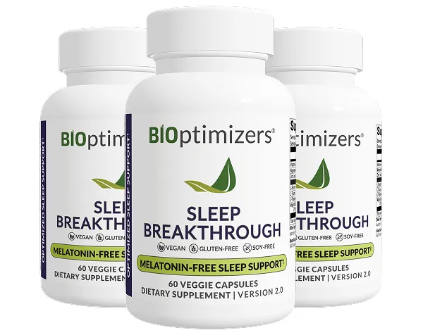 five bottles of sleep breakthrough capsules