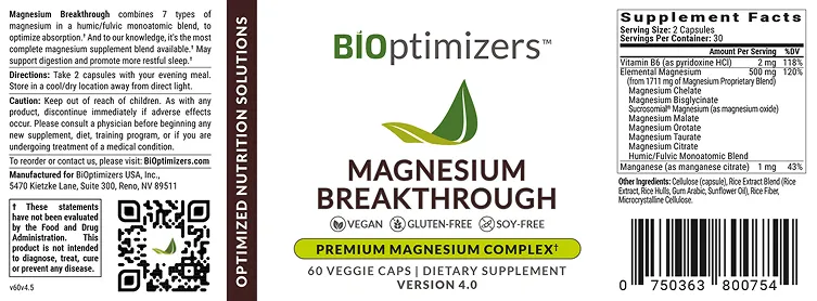 magnesium breakthrough front