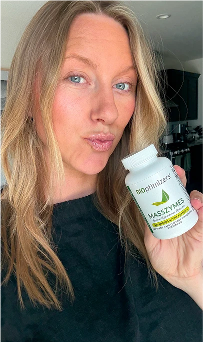 Woman with magnesium supplement