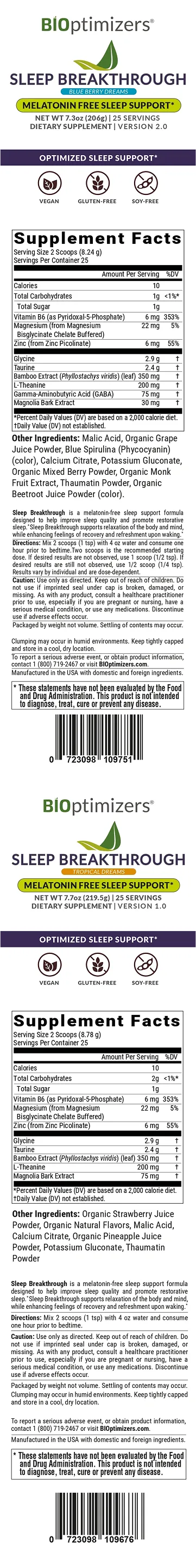 SLEEP BREAKTHROUGH DRINK