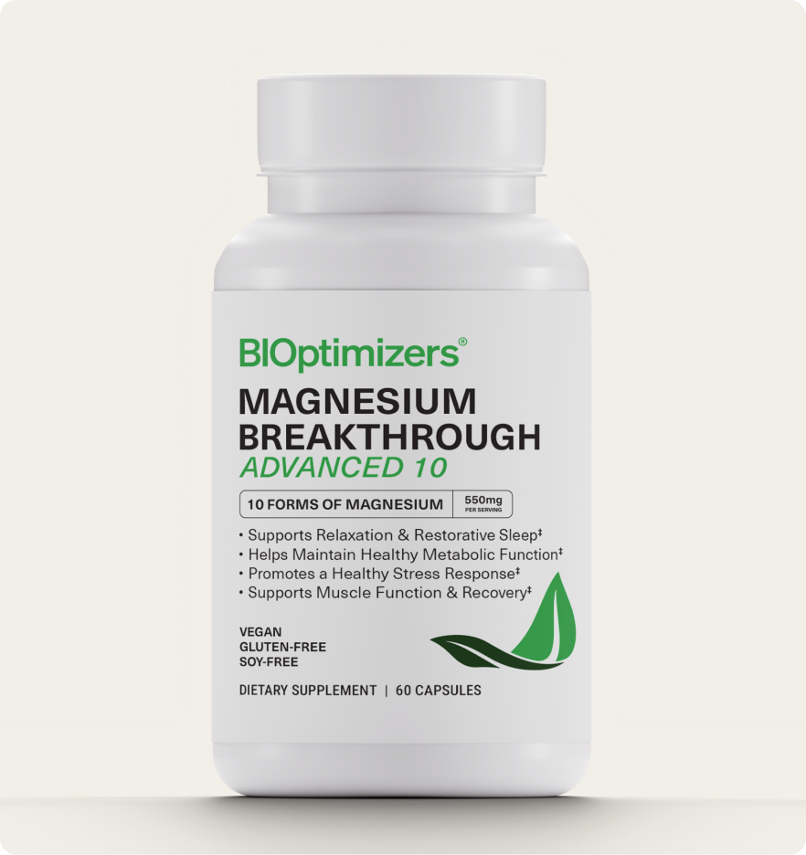 Magnesium Breakthrough Advanced 10 — supplement bottle