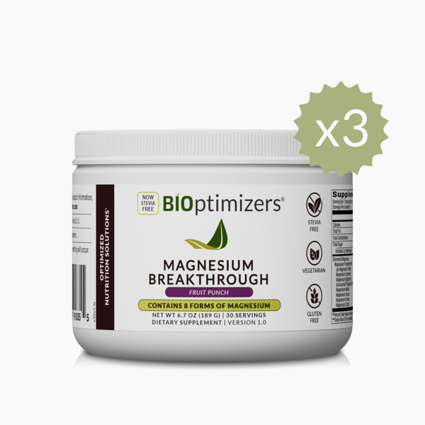 MAGNESIUM BREAKTHROUGH DRINK - Fruit Punch (30 Servings) - 5 Jars - One Time Supply