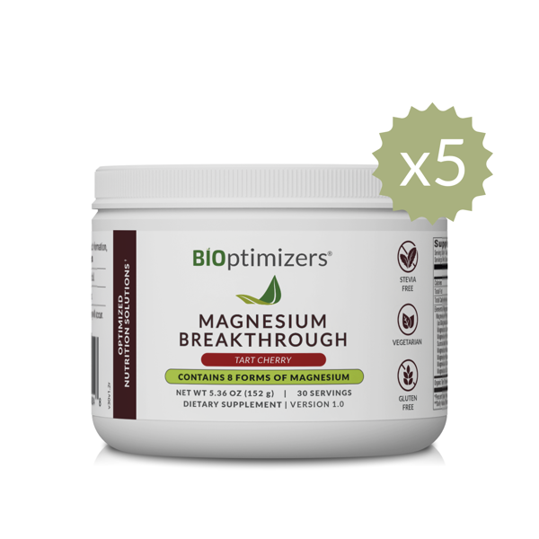 Magnesium Breakthrough Drink - Tart Cherry (30 Servings) - 5 Jars - Subscription
