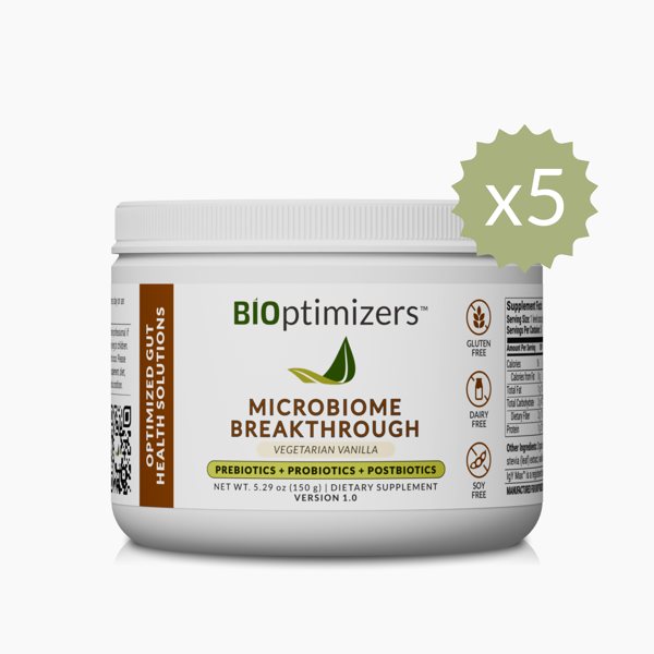 MICROBIOME BREAKTHROUGH (150 g) - Vanilla - 5 Jars - One Time Supply