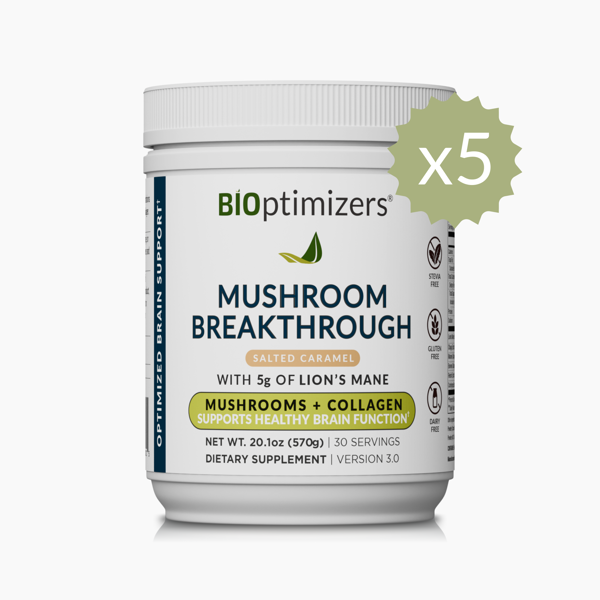 Mushroom Breakthrough Salted Caramel - 30 Servings  - 5 Jars