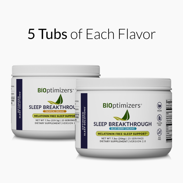 Sleep Breakthrough Stack - Blue Berry Dreams & Tropical Dream -  5 jars each